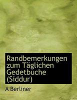 Randbemerkungen Zum Taglichen Gedetbuche 1115380796 Book Cover
