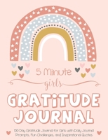 5 Minute Girls Gratitude Journal: 100 Day Gratitude Journal for Girls with Daily Journal Prompts, Fun Challenges, and Inspirational Quotes (Unicorn Design for Kids Ages 5-10) 1952016169 Book Cover