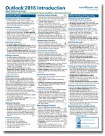 Microsoft Outlook 2016 Introduction Quick Reference Training Tutorial Guide (Cheat Sheet of Instructions, Tips & Shortcuts - Laminated Card) 1941854109 Book Cover