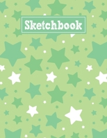 Sketchbook: 8.5 x 11 Notebook for Creative Drawing and Sketching Activities with Stars Themed Cover Design 171042625X Book Cover
