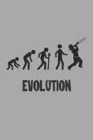 Evolution: Gifts for Trombone Players - Funny Lined Notebook Journal Featuring Silhouettes of People on Gray Background 1707892733 Book Cover