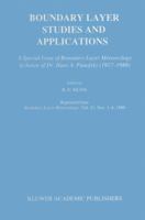 Boundary Layer Studies and Applications 940106928X Book Cover
