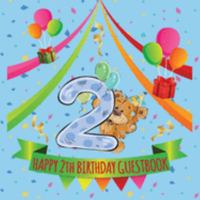 Happy 2th Birthday Guestbook: Celebration Message logbook journal For Visitors, Family and Friends to Write in Comments & Best Wishes With and Gift Log (Birthday Guestbook) 169365962X Book Cover