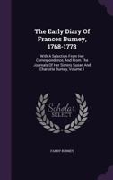 The Early Diary Of Frances Burney 1768-1778 V1 9354184499 Book Cover