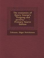 The Economics of Henry George's 1016552483 Book Cover