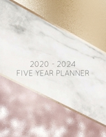 2020 - 2024 5 Year Planner: Marble Rose and Gold. 60 Months Calendar and Organizer, Monthly Planner with Holidays. Plan and schedule your next five years. 1695612590 Book Cover