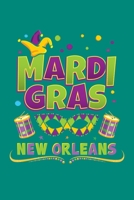 Mardi Gras New Orleans: Journal, Louisiana Souvenir Notebook Note-Taking Planner Book, Birthday Present, Gifts 1671112717 Book Cover