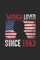 Merica Lover Since 1963: Blank Lined Notebook - Journal for Birthday Gift Idea and All American 1695810406 Book Cover