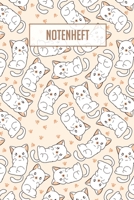 Notenheft: 100 Seiten I 8 Notensysteme pro Seite I Gr��e ca. Din A5 I Notenheft f�r Katzenliebhaber I Ideal f�r den Musikunterricht 1089188900 Book Cover