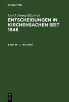 Entscheidungen in Kirchensachen Seit 1946 3110173808 Book Cover