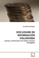 Disclosure de Información Voluntaria 3639158946 Book Cover
