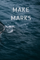 Make Marks: 90 Pages of 6 X 9 Inch Bound Top Half White Blank Bottom Half College Ruled 1692571621 Book Cover