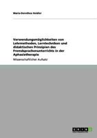 Verwendungsm�glichkeiten von Lehrmethoden, Lerntechniken und didaktischen Prinzipien des Fremdsprachenunterrichts in der Aphasietherapie 3656168148 Book Cover