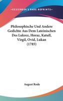 Philosophische Und Andere Gedichte Aus Dem Lateinischen 374110244X Book Cover