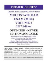 Rigos Primer Series Uniform Bar Exam (Ube) Multistate Bar Exam (MBE) Volume 2: 2017 Edition 1535579021 Book Cover