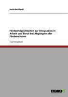 Fördermöglichkeiten zur Integration in Arbeit und Beruf bei Abgängern der Förderschulen 3638705293 Book Cover