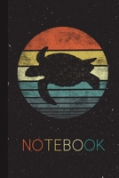 Notebook: Turtle Lover Gifts Retro Vintage Zoo Reptile Silhouette Blank Lined Blank Lined Notebook for Women Men Kids Great Present Thanksgiving / Birthday / Party Christmas Journal for Her Him 1671112415 Book Cover