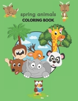 spring animals coloring book: Amazing Coloring Gift Book For Fun And Relaxation, Spring Animals, Cute owl, Funny Animals, 8.5 x 11 (45 Pages) B08RR7G7CL Book Cover