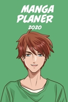 Manga Planer 2020 [W�chentlich] [6x9]: Anime Manga Kalender Organizer Kalender Zeitplan f�r Produktivit�t und Zeitverwendung, Junge blaue Augen dunkelblauer Hintergrund 1676260331 Book Cover
