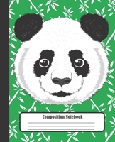 Composition Notebook: Super Cool Notebook and Journal with Panda Bear Face, Wide Lined Ruled Paper Pages for Girls and Boys, Perfect Workbook for Writing Notes and Exercise at Home, School or College 1673830048 Book Cover