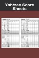 Yahtzee Score Sheets: Yahtzee Score Record - Yahtzee Score Pads - Yahtzee Game Record Score Keeper Book - Record dice thrown - Yahtzee Score Card - Yahtzee score Notebook 1079658270 Book Cover