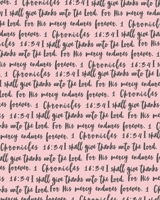 For His Mercy Endures Forever: Gratitude & Prayer Journal Pink with Text 1710101970 Book Cover