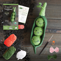 Crochet Your Veggies Amigurumi Kit Peapod: Everything You Need Is Included: 100%-Cotton Yarn, Crochet Hook, Stitch Marker, Tapestry Needle, Fiberfill, 0764370510 Book Cover
