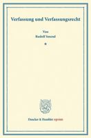 Verfassung Und Verfassungsrecht (Duncker & Humblot Reprints) 3428169964 Book Cover