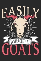 Easily Distracted by Goats: Farmer Notebook Blank Line Family Journal Lined with Lines 6x9 120 Pages Checklist Record Book Take Notes Goat Goats Planner Paper Christmas Gift for Goat Lover Farming Fam 1708185631 Book Cover