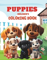 Puppies Children's Coloring Book: 30 Heartwarming puppy illustrations (Ages 4-8) B0CKXNJK2H Book Cover