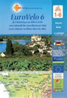 Eurovelo 6: from Atlantic to Rhine River Cycling Map (6 maps) 1:100K 3943752003 Book Cover