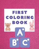 first coloring book: for kids alphabet and number B08SYTBCVY Book Cover