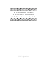 Jus Divinum Regiminis Ecclesiastici: The Divine Right of Church Government 1601787979 Book Cover