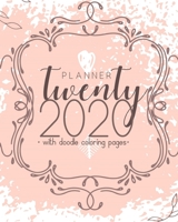 Planner 2020 with doodle and coloring pages: daily and monthly organizer with habits tracker and line art to color; sunday start calendar overview 165582564X Book Cover