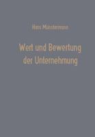 Wert Und Bewertung Der Unternehmung 3409329528 Book Cover