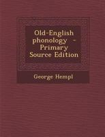 Old-English Phonology 1018552103 Book Cover