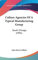 Culture Agencies Of A Typical Manufacturing Group: South Chicago 1164615807 Book Cover