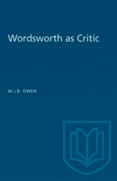 Wordsworth as Critic 148757911X Book Cover