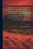 Origine De'feudi Ne'regni Di Napoli E Sicilia, Loro Usi, E Leggi Feudali Relative Alla Prammatica Emanata Dal Ferdinando Iv, Per La Retta Intelligenza Del Capitolo Volentes (Italian Edition) 1021369640 Book Cover