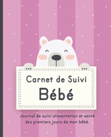 Carnet de Suivi Bébé: Journal de bord pour les parents pour suivre : alimentation, sommeil, activité, change, poids, température et humeur de bébé. Pour petite fille. (French Edition) 1657103757 Book Cover