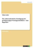 Die außerordentliche Kündigung bei geringwertigen Vermögensdelikten - eine Bagatelle? 3656380481 Book Cover