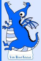 Blue Hungry Dragon Wide Ruled Notebook 1728705630 Book Cover