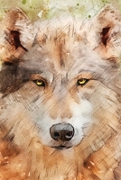 Password Log Book: Beautiful Brown Wolf Themed Painting Design. Discreet Password Keeper and Online Organizer For All Your Internet Login Usernames and Passwords. Large Print. Makes a Wonderful Gift! 1708525076 Book Cover