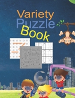 Variety puzzle book: kids the activities are organized in Variety puzzle book packs for kids, for ages 6-12 ,This little book is packed with ... Contains a variety of puzzle types, B08JDXBM26 Book Cover