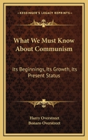 What We Must Know About Communism: Its Beginnings, Its Growth, Its Present Status 0548383898 Book Cover