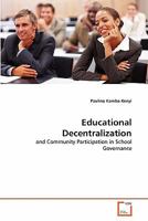 Educational Decentralization 3639359801 Book Cover