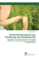 Unterrichtsmaterial zur Erhaltung der Biodiversität 6202322497 Book Cover