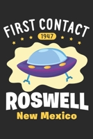 First Contact 1947 Roswell New Mexico: Alien Journal, Blank Paperback UFO Notebook to write in, 150 pages, college ruled 1695382846 Book Cover