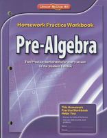 Pre-Algebra, Homework Practice Workbook 0078907403 Book Cover