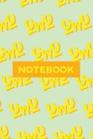 Notebook: UwU Cuteness Overload Yellow Orange Typography Meme 1091327041 Book Cover